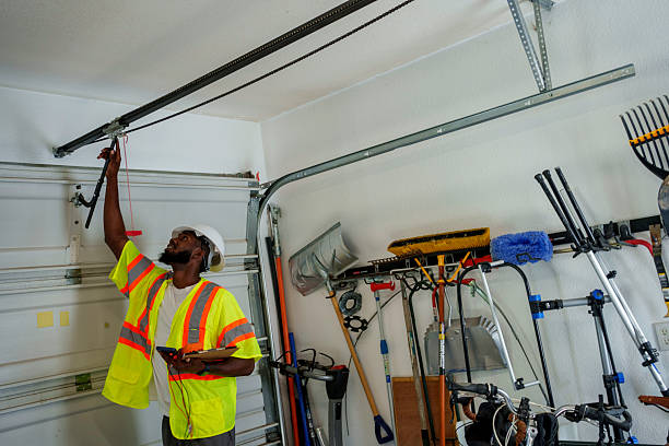 Professional Garage Door Panel Replacement technician working in Rappahannock County County, VA